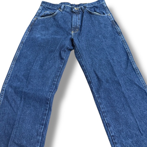 Wrangler Authentic Men's 34x30 Dark Wash Classic Fit Jeans Size - Picture 3 of 7